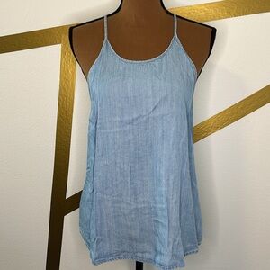 Paper Crane L tank top denim.